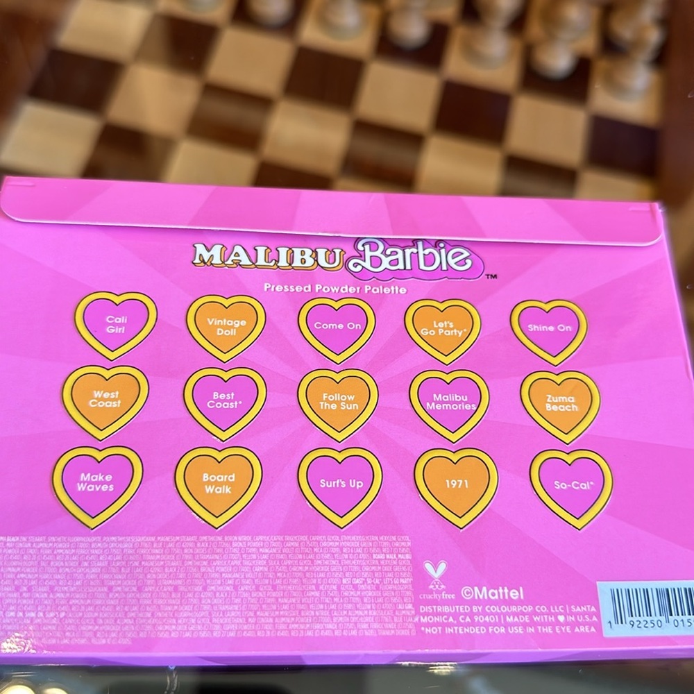 BARBIE COLOURPOP PRESSED POWDER PALETTE MALIBU BARBIE NEW IN BOX - Picture 2 of 5